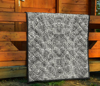 Polynesian Premium Quilt White And Black - Polynesian Pride
