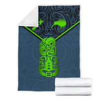 New Zealand Maori Rugby Premium Blanket Pride Version - Navy - Polynesian Pride