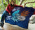 American Samoa Polynesian Premium Quilt - Blue Polynesian Eagle - Polynesian Pride