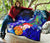 Kosrae Custom Personalised Premium Quilt - Humpback Whale with Tropical Flowers (Blue) - Polynesian Pride