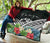 Tonga Premium Quilt - Tonga Coat of Arms & Polynesian Tropical Flowers White - Polynesian Pride