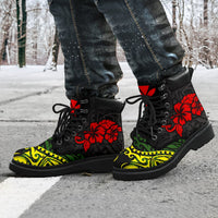 Hawaii All - Season Boots - Polynesian Patterns With Hibiscus Flowers - Polynesian Pride
