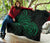 Hawaii Map Turtle Hibiscus Divise Green Polynesian Premium Quilt - Polynesian Pride