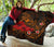 Polynesian Hawaii Kanaka Maoli Premium Quilt - Humpback Whale with Hibiscus (Golden) - Polynesian Pride