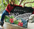 Kosrae Premium Quilt - Kosrae Coat of Arms & Polynesian Tropical Flowers White - Polynesian Pride