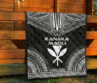 Hawaii Premium Quilt - Kanaka Maoli Polynesian Chief Black Version - Polynesian Pride
