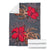 Hawaii Turtle Hibiscus Polynesian Premium Blanket - Khoi Style - AH - Polynesian Pride