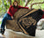 Hawaii Turtle Map Polynesian Premium Quilt - Gold - Circle Style - Polynesian Pride
