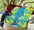 Palau Premium Quilt - Palau Seal Polynesian Yellow Tattoo - Polynesian Pride