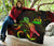 Vanuatu Polynesian Premium Quilt - Turtle With Blooming Hibiscus Reggae - Polynesian Pride