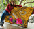 Hawaii Premium Quilt - Kanaka Maoli With Hibiscus On Polynesian Patterns (YELLOW) - Polynesian Pride