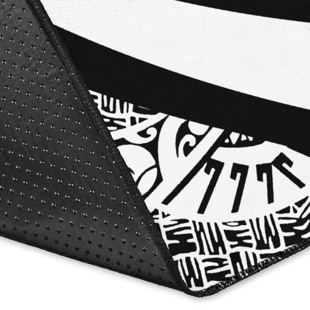 Hawaii Turtle Polynesian Area Rug Circle Style White - Polynesian Pride