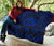 Hawaii Premium Quilt - Hawaii Map Honu Hibiscus Blue Polynesian Premium Quilt - Polynesian Pride