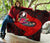 Yap Premium Quilt - Polynesian Hook And Hibiscus (Red) - Polynesian Pride