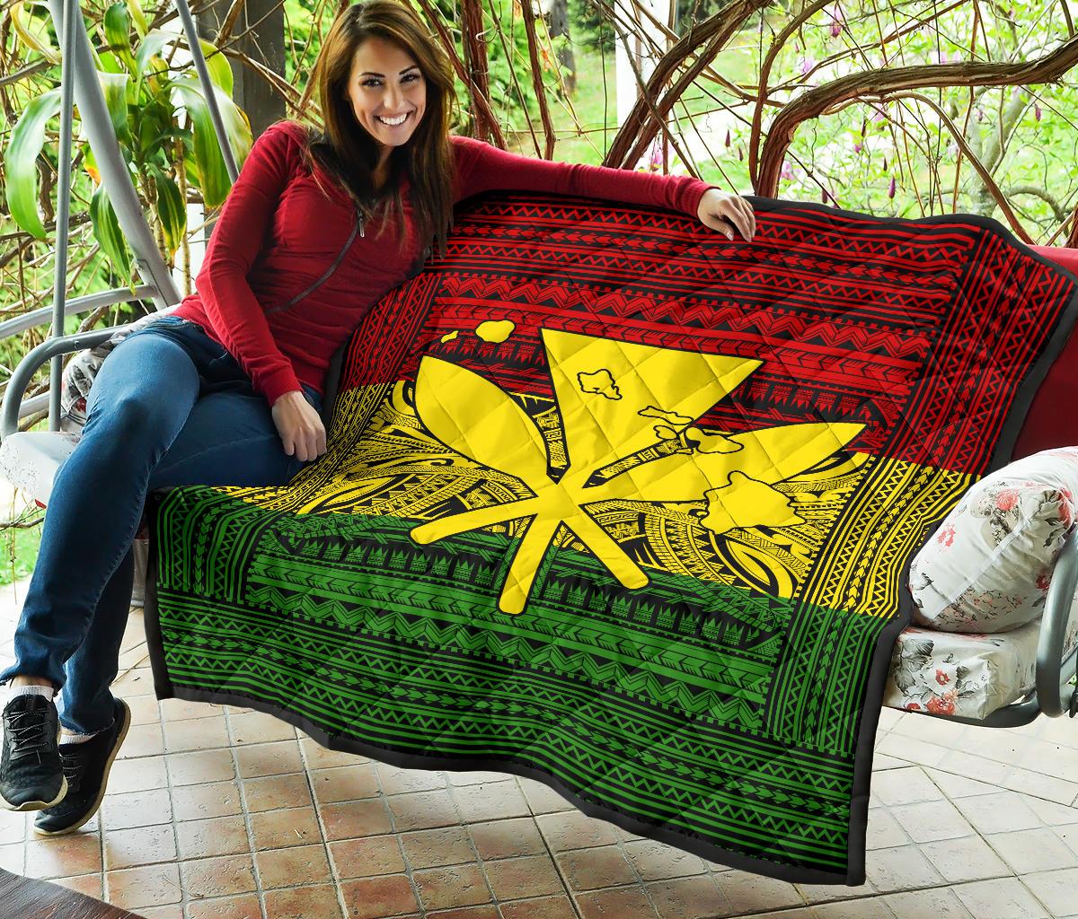 Hawaii Polynesian Kanaka Maoli Premium Quilt - Polynesian Pride