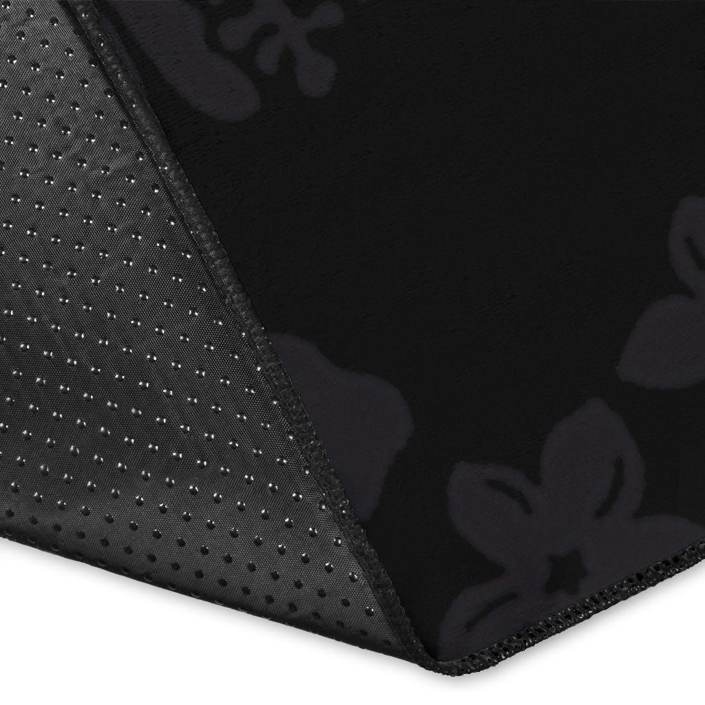 Hawaii Turtle Hibiscus Corner Map Polynesian Area Rug AH - Polynesian Pride