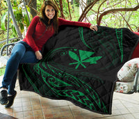 Kanaka Premium Quilt - Green - Frida Style - Polynesian Pride