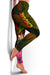 Chuuk Polynesian Women's Leggings - Hibiscus and Banana Leaves - Polynesian Pride