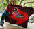 Chuuk Premium Quilt - Polynesian Hook And Hibiscus (Red) - Polynesian Pride