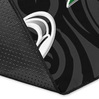 Pohnpei Custom Personalised Area Rug - Pohnpei Seal Polynesian Patterns Plumeria (Black) - Polynesian Pride