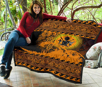 Cook Island Quilt Wave Gold Design - Polynesian Pride
