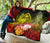 Guam Premium Quilt - Humpback Whale with Tropical Flowers (Yellow) - Polynesian Pride