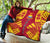 Kiribati Premium Quilt - Kiribati Coat Of Arms Polynesian Yellow Tattoo - Polynesian Pride