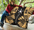 Austral Islands Premium Quilt - Austral Islands Flag Polynesian Gold Tattoo (Black) - Polynesian Pride