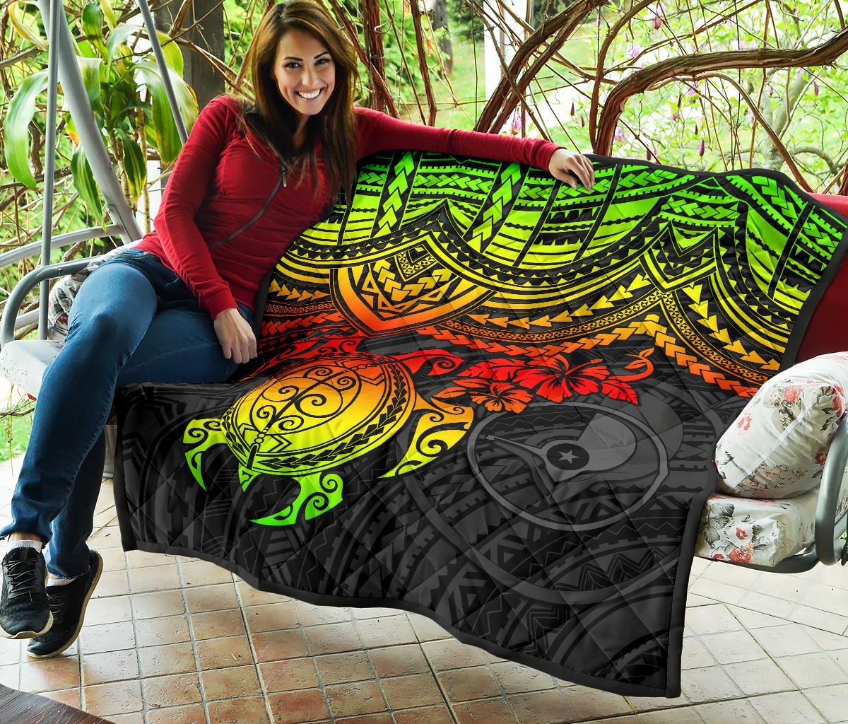 Yap Polynesian Premium Quilt - Reggae Turtle - Polynesian Pride