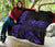 Hawaii Map Kanaka Polynesian Hula Girl Premium Quilt - Purple - Polynesian Pride