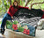 Samoa Premium Quilt - Samoa Coat of Arms & Polynesian Tropical Flowers White - Polynesian Pride