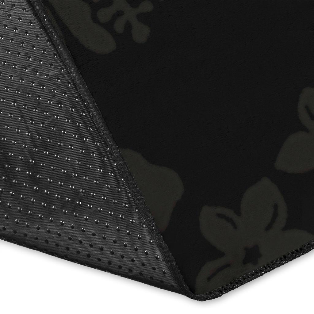 Hawaii Turtle Hibiscus Corner Map Polynesian Area Rug AH - Polynesian Pride