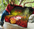 Fiji Premium Quilt - Humpback Whale with Tropical Flowers (Yellow) - Polynesian Pride