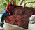 Hawaiian Map Hibiscus Turtle Vintage Polynesian Premium Quilt Red - Polynesian Pride