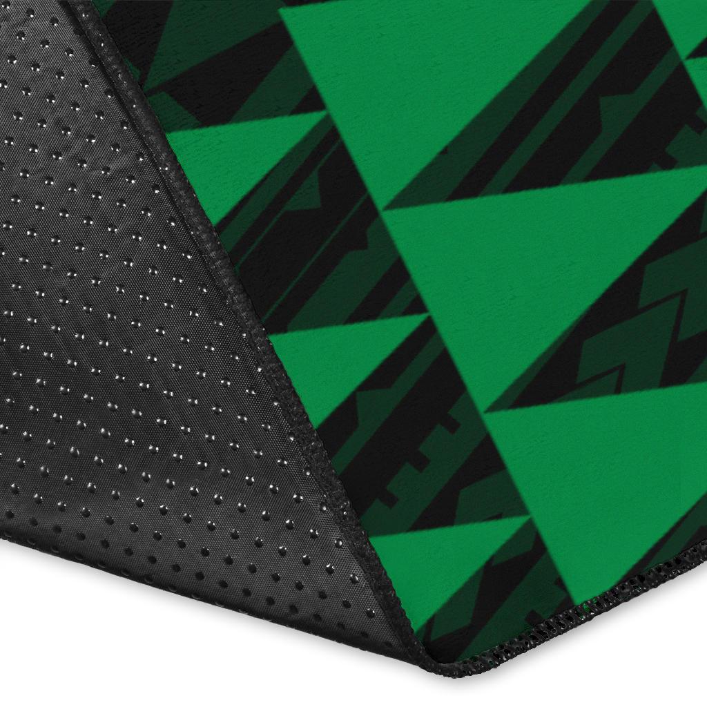 Kakau Seal Of Hawaii Polynesian - Green Rug - Polynesian Pride