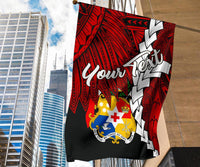 Tonga Polynesian Custom Personalised Flag - Tribal Wave Tattoo Flag Color - Polynesian Pride