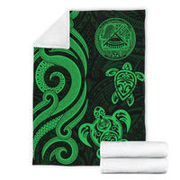 American Samoa Premium Blanket - Green Tentacle Turtle - Polynesian Pride