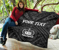 Samoa Personalised Premium Quilt - Samoa Seal In Polynesian Tattoo Style - Polynesian Pride