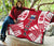 Samoa Premium Quilt - Samoa Coat Of Arms Polynesian White Tattoo (Red) - Polynesian Pride