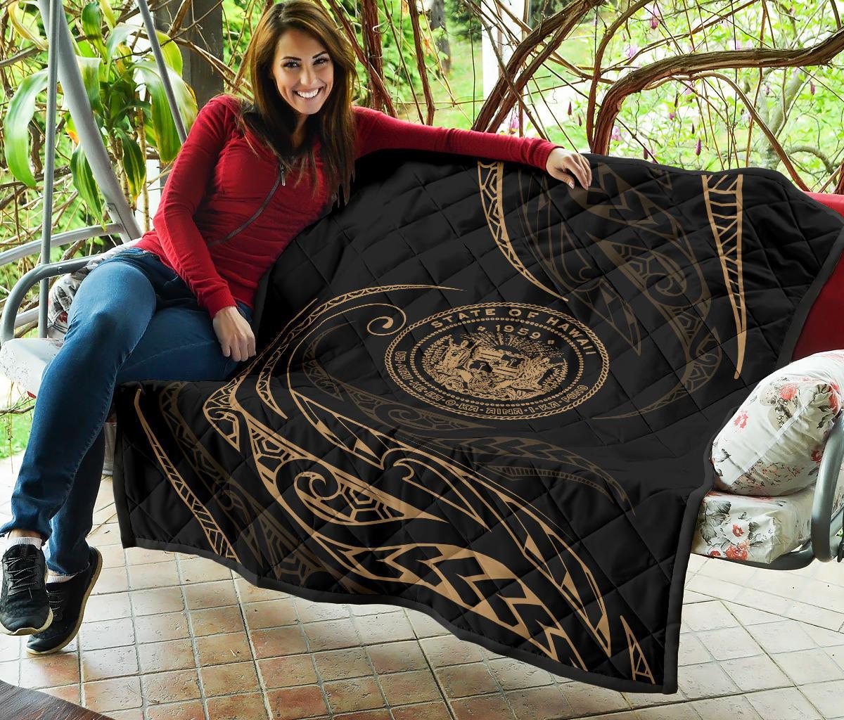 Hawaii Premium Quilt - Gold - Frida Style - Polynesian Pride