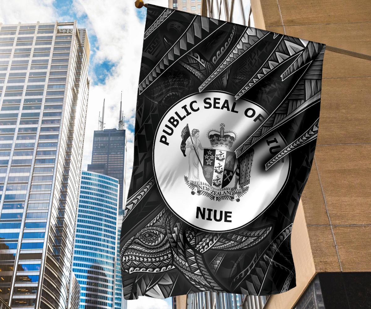 Niue Flag - Seal With Whale Style - Polynesian Pride
