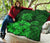 Hawaiian Map Turtle Hibiscus Vintage Polynesian Premium Quilt Green - Polynesian Pride