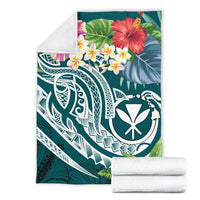 Polynesian Hawaii Kanaka Maoli Premium Blanket - Summer Plumeria - Polynesian Pride