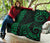 Hawaii Kakau Green Polynesian Premium Quilt - Polynesian Pride