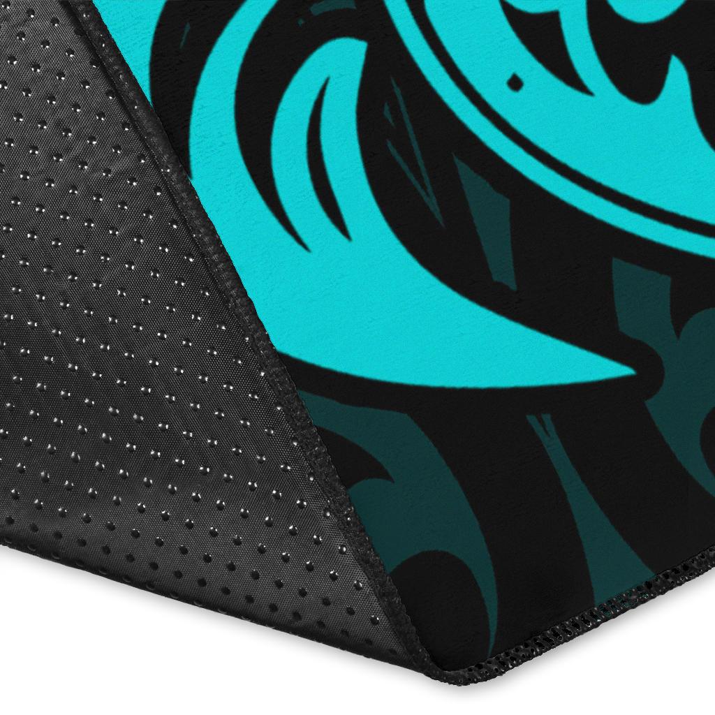 New Caledonia Area Rug - Turquoise Tentacle Turtle - Polynesian Pride