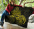 Hawaii Map Turtle Hibiscus Divise Yellow Polynesian Premium Quilt - Polynesian Pride
