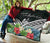 New Caledonia Premium Quilt - New Caledonia Coat of Arms & Polynesian Tropical Flowers White - Polynesian Pride