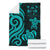 Fiji Polynesian Premium Blanket - Turquoise Tentacle Turtle Crest - Polynesian Pride