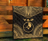 Yap Premium Quilt - Yap Flag Polynesian Chief Gold Version - Polynesian Pride