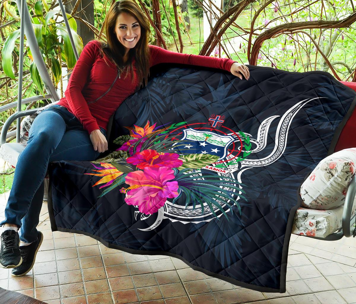 Samoa Polynesian Premium Quilt - Tropical Flowers - Polynesian Pride